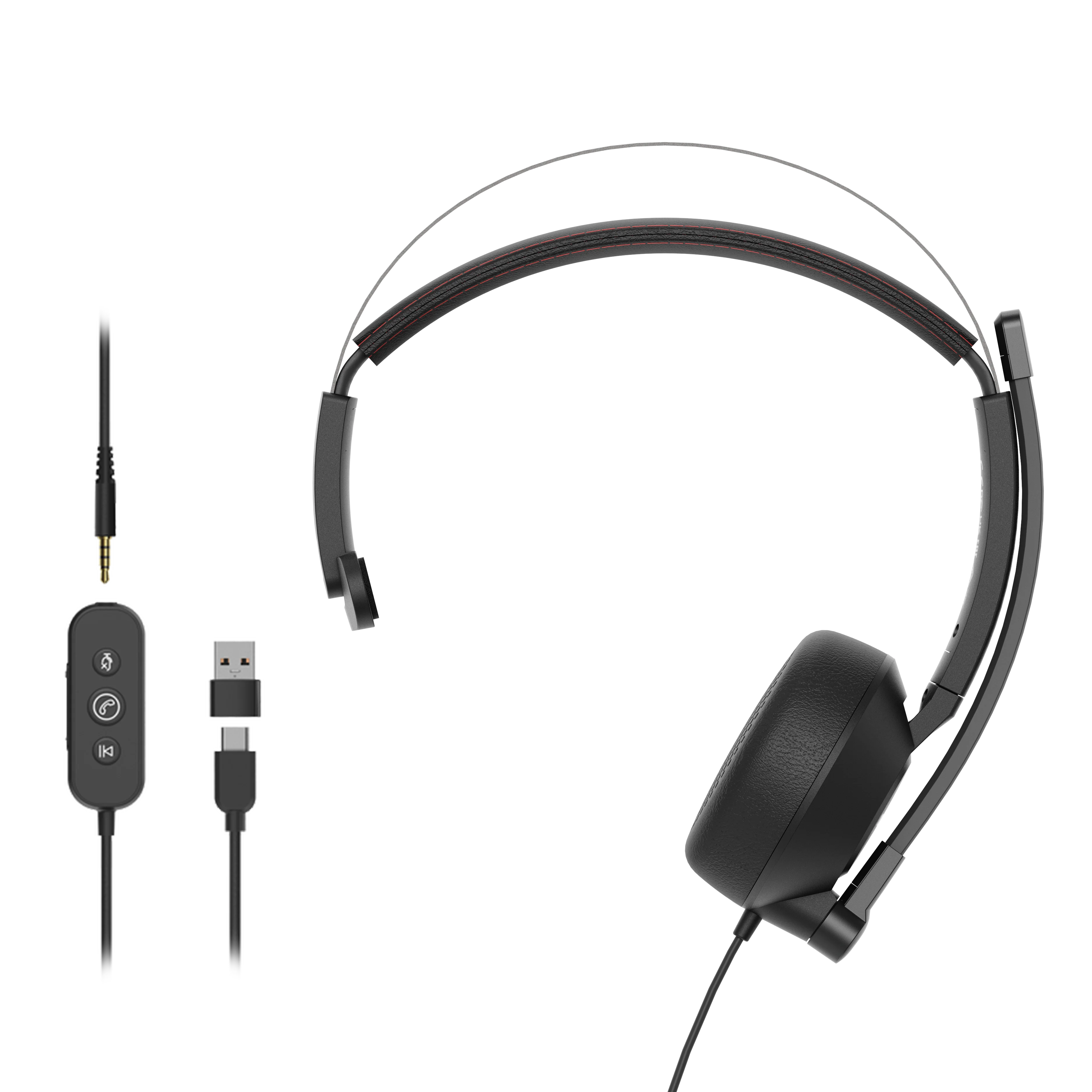 NUROUM Wired Headset AI-based Noise Cancelling USB/Type-C Headset With Microphone,PC Headphone For Pc Laptop With Microphone Single-ear Headset United States S0d83bbc9578b4be0a4c2338470738079E Amrit Store